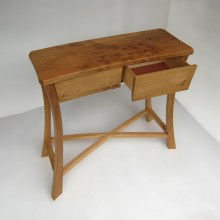 Curved Leg Oak Console Table